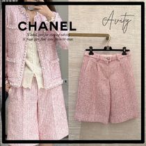 【春に着たい♪華やかピンクツイード】CHANEL ツイードショーツ