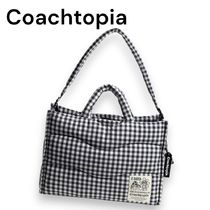 可愛い【Coachtopia】Coachtopia ギンガムチェック ループトート