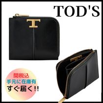 関税込【TOD’S】Tタイムレス レザー クレジット カードホルダー