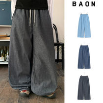 【BAON】[unisex] Heroki banding stripe carpender denim PT