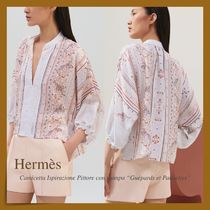 【HERMES】優雅で上品 シルク☆Guepards et Palmettes ブラウス