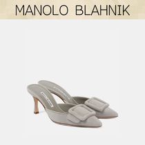 【Manolo Blahnik】グレー スエード ミュール ☆送料関税込み☆