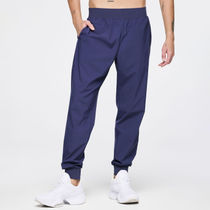 Zumba Out Loud Men's Stretch Woven Slim Ankle Joggers Indigo