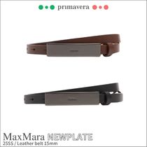 Max Mara◆NEWPLATE◆カーフレザー ベルト