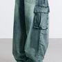 F.ILLUMINATE デニム・ジーパン F.ILLUMINATEのTwo Tuck Washed Denim Cargo Pants 全3色(12)