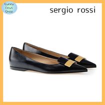 【sergio rossi】sr1 - 黒のバレエ フラット
