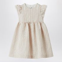 Il Gufo Striped dress with ruffles