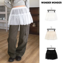 【WONDER WONDER】Bisso See-Through Dot Layered Tiered Skirt