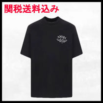 AMIRI ロゴプリントクルーネックTシャツ ブラック コットン100％