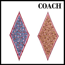 ◆COACH◆渦巻きプリント シルク ダイヤモンド スカーフ