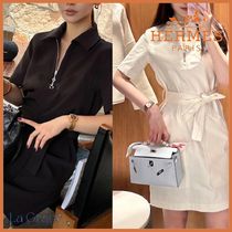 【脚長効果でおしゃれの頂点へ！】ジッパー付きドレス☆HERMES