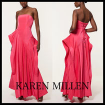 KAREN MILLEN*無地 チューブトップ マキシドレス ワンピース