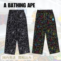 A BATHING APE / キッズ NEON CAMO JACQUARD トラックパンツ