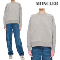 関税込★希少【MONCLER】SWEATSHIRT WITH LOGO★Grey★ロゴ入り