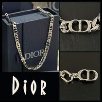 シルバー♡【 Dior 】CD Icon チェーン ネックレス 真鍮