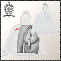 希少◆入手困難 CHROME HEARTS◆LLS PORTRAIT HOODIE WHITE/RED