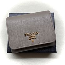 PRADA☆VITELLO GRAIN3つ折り財布1MH176【ARGILLAグレージュ】