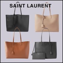 【SAINT LAURENT】 レザー トートバッグ　シンプル一枚革