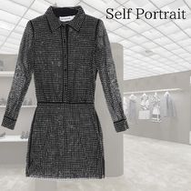 関税込★VIP価格【SELF PORTRAIT】装飾ミニシャツドレス