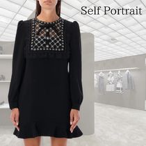 関税込★VIP価格【SELF PORTRAIT】レースディテール ミニドレス