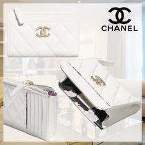 【上品な内側】 CHANEL ジップ カードケース フラグメントケース