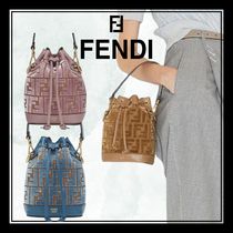 被らない【FENDI】ジャカード FF ベルベット ミニバッグ