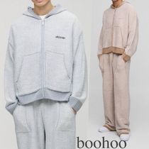 【boohoo】BOXY ワイドレッグニットジャカードトラックスーツ