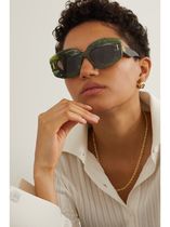 EYEWEAR Screen スクエアフレーム マーブルアセテート(グリーン)