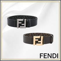 国内発送★FENDI★FFスクエア リバーシブルベルト