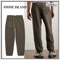 STONE ISLAND ロゴ ガーメントダイ コットン スウェットパンツ