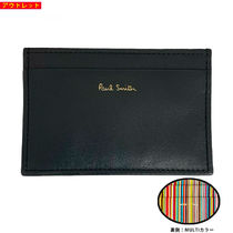 Paul Smith レザー カードケース 定期入れ 121300456 黒×マルチ