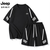 jeep Tシャツショートパンツ ジャージ セットアップユニセックス