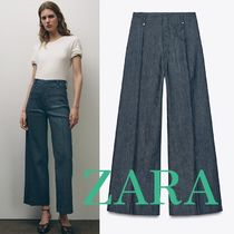 【ZARA】ZW COLLECTION WIDE-LEG ハイライズ デニムパンツ