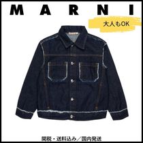 大人もOK【MARNI】ほつれ加工ディテール ダークデニムジャケット