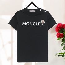 関税込☆MONCLER BABY☆ロゴ入りクルーネックコットンTシャツ134