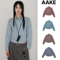 【AAKE】CHECK CROP SH