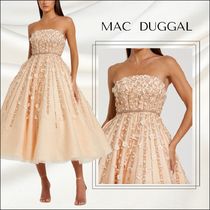 関税送料込【MAC DUGGAL】ミディ ドレス ビスチェ 花柄 ピンク