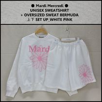 ●Mardi Mercredi●UNISEX SWEATSHIRT + BERMUDA SET_WHITE PINK