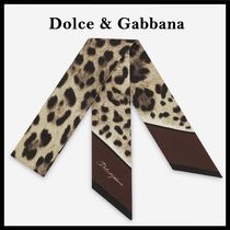 Dolce&Gabbana直営店 ヒョウ柄ツイルスカーフ（6x100）