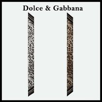 Dolce&Gabbana直営店 ヒョウ柄ツイルスカーフ（6x100）