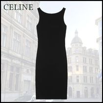 直営店 CELINE セリーヌ ギャッベダブル ウールのペンシルドレス