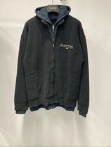 【BALENCIAGA】HYBRID ジップアップ カーディガン フーディ ロゴ