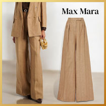 【MAX MARA】マックスマーラ ラウシュリネン ワイドレッグパンツ