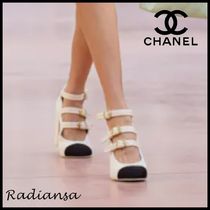 【トリプルストラップが素敵】CHANEL シューズ メリージェーン