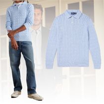 【Polo Ralph Lauren】Cable-Knit カシミア100% ポロシャツ