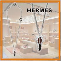 【硬質石がアクセント☆】HERMES ネックレス Destrier Minerale