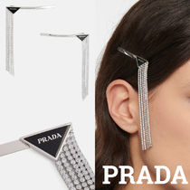 海外限定*PRADA*クリスタルビジューフリンジ ヘアピン クリップ