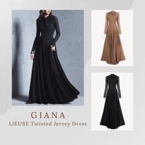 [ GIANA ] LIEUSE ツイスト ジャージー ドレス ※在庫確認