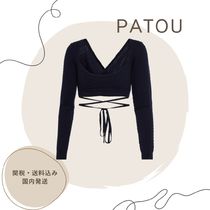 *関税・送料込*【PATOU】ウールとカシミアのクロップドセーター