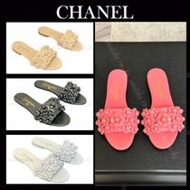 大人可愛い花【CHANEL】シャネル  フラワー サンダル  ミュール